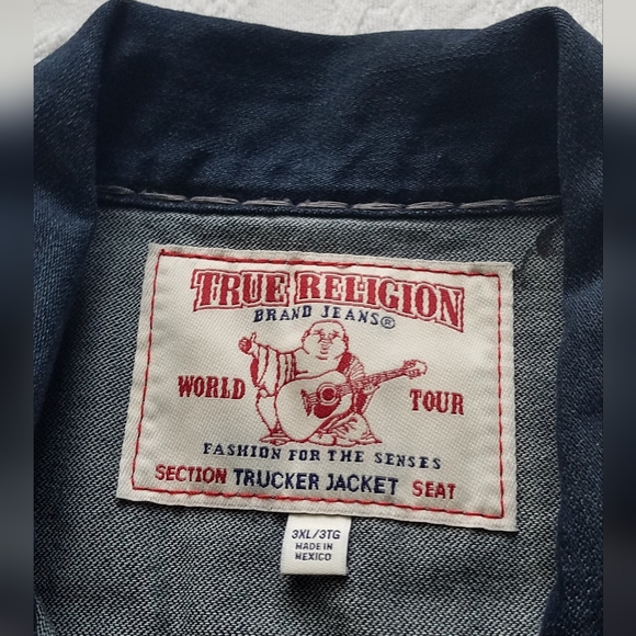 True Religion Trucker Jacket Phantom Super T Size XXXL - Picture 4 of 5